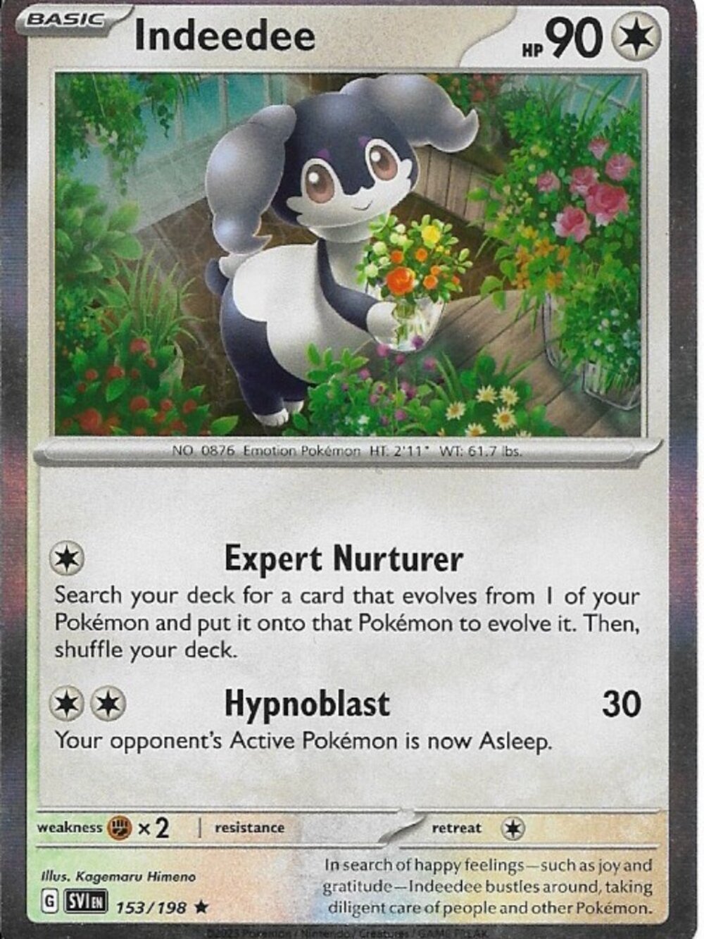Pokemon Indeedee 153/198 Scarlet & Violet Base Holo P